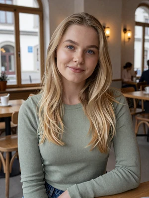 Nika, 25, a verified Slovenian woman from Maribor with blonde hair and gray eyes on Dating4u