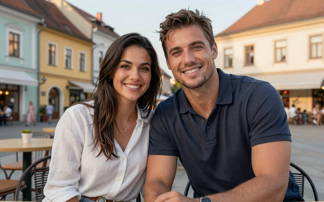 Ana and Marco, a Serbian-American couple who met on Dating4u in Detroit