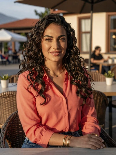 Teodora, 25, a verified Macedonian woman from Skopje with dark curly hair on Dating4u